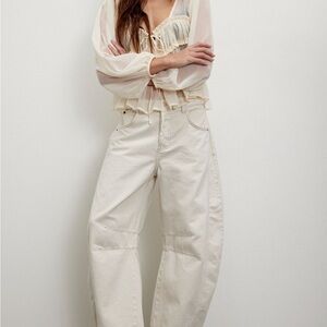 We the Free Good-Luck Mid Rise Barrel Jeans - Size 29